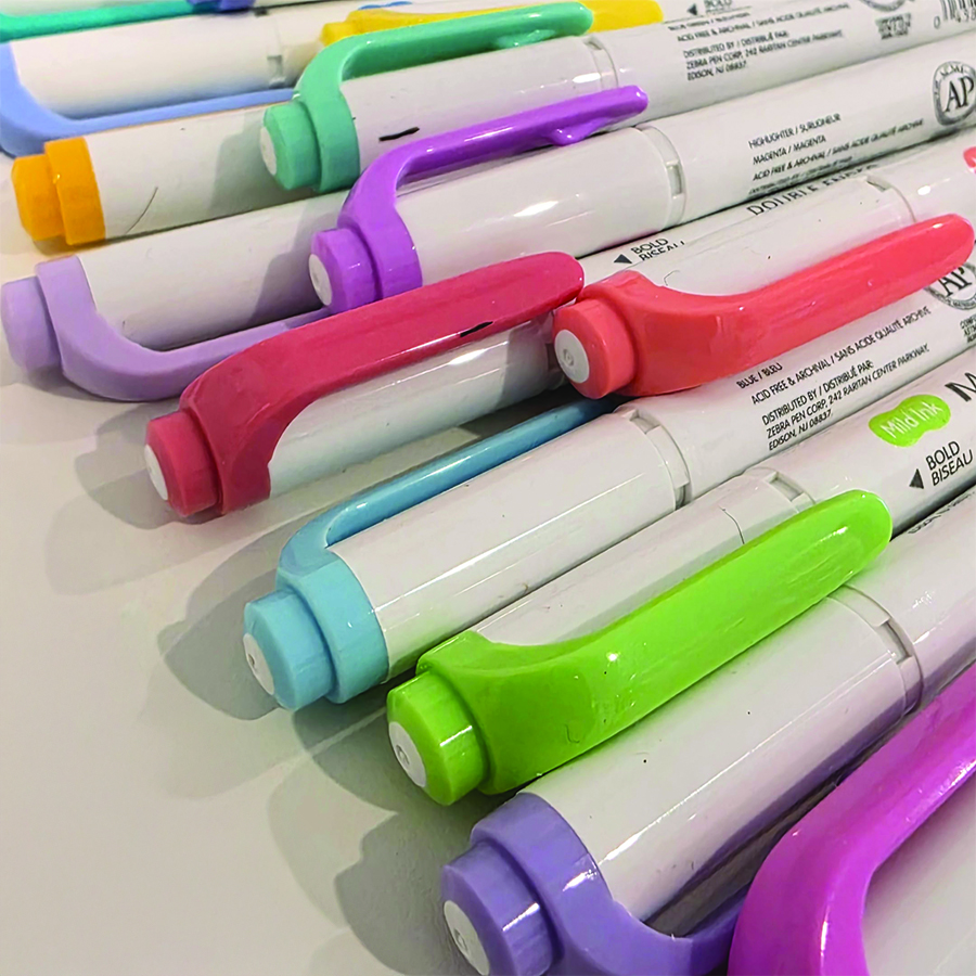 Les feutres Mildliner double pointe