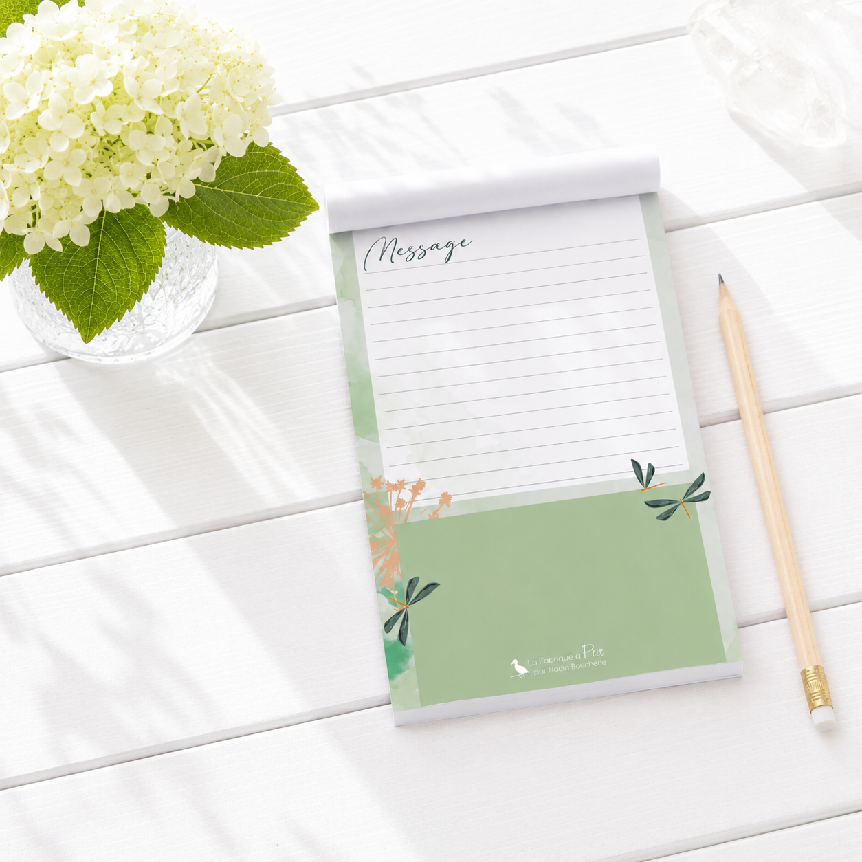 Tablette de notes de la collection Douceur